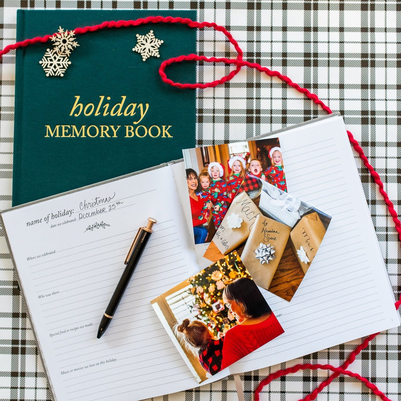 Duncan & Stone Paper Co. Holiday Memory Book & Family Keepsake - SwagglyLife Home & Fashion